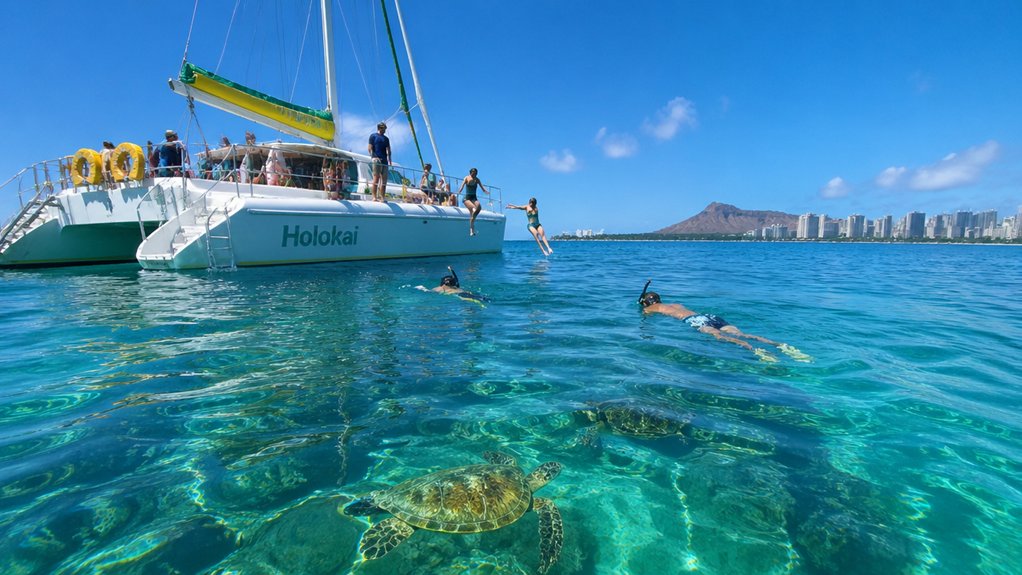 gentle guided snorkeling with turtles