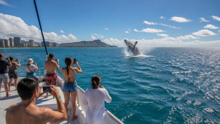 waikiki catamaran whale watching cruise