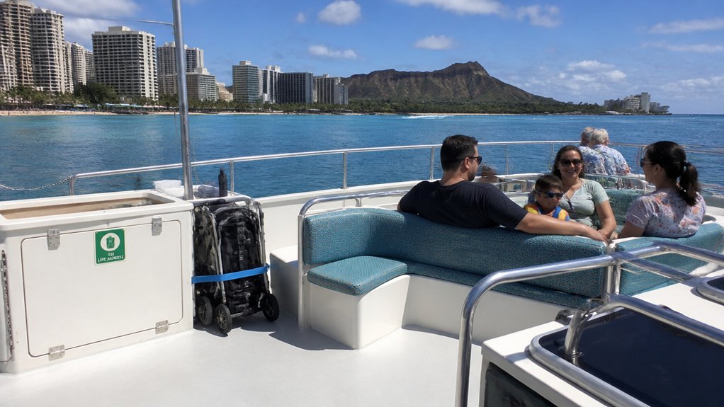 catamaran cruise with stroller
