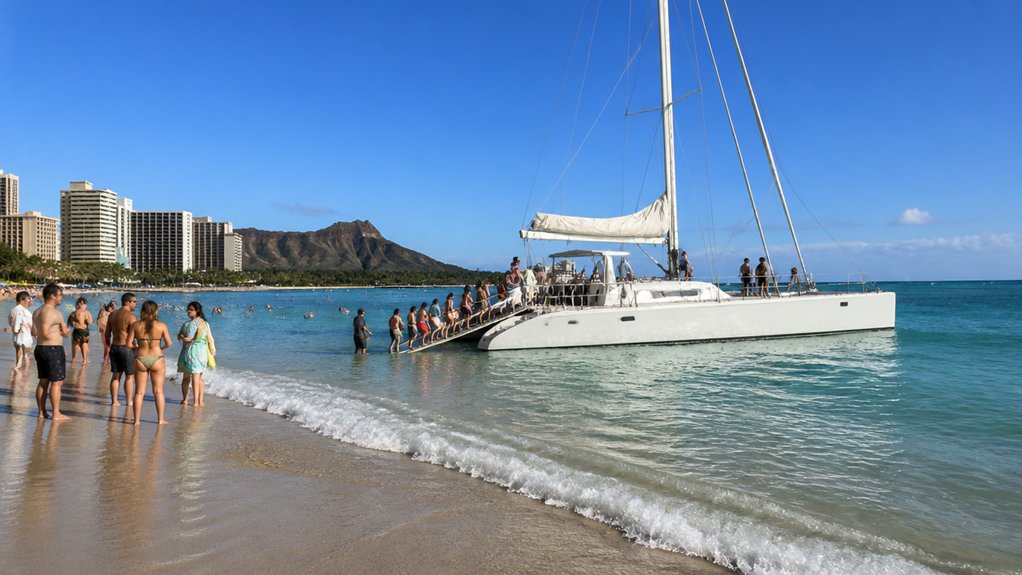 waikiki catamaran cruise departures
