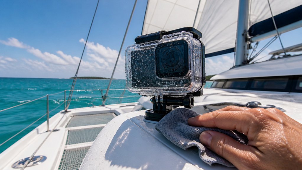 wipe salty spray off lens